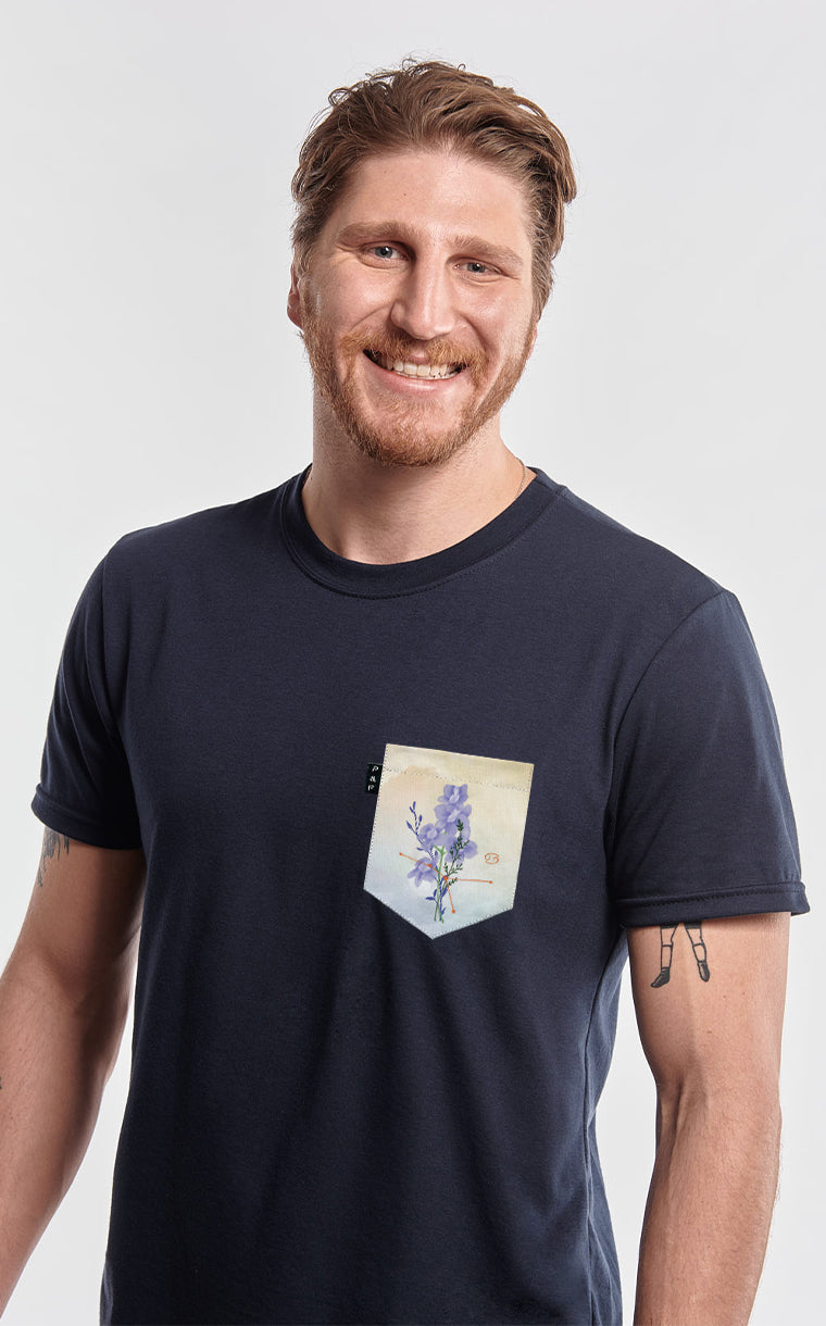 T-shirt à poche pour homme avec poche Exé-crabe ^ 