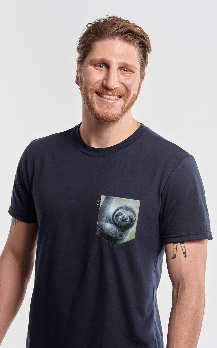 Sloth Machine Pocket T-Shirt