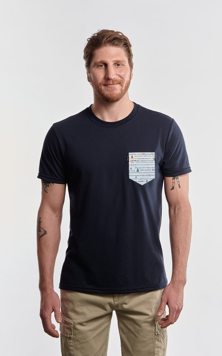 T-shirt à poche pour homme avec poche WizZzZzZzZz ^ 