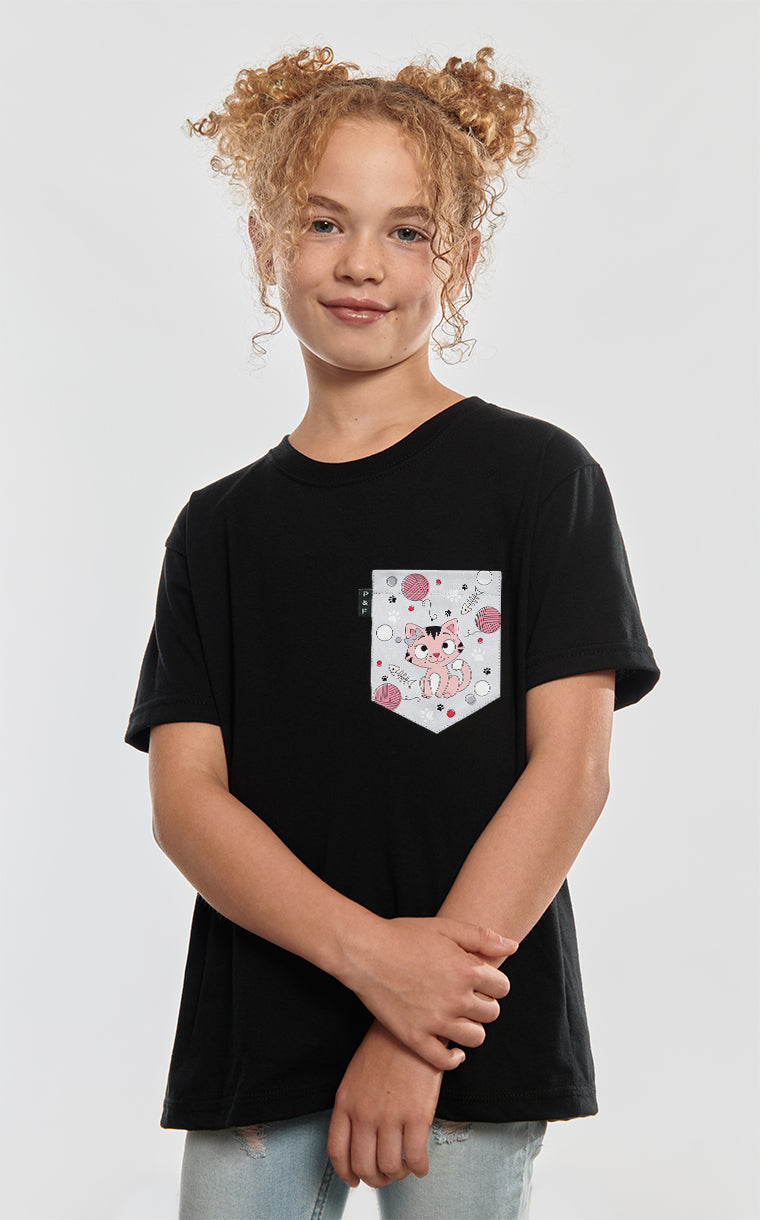 T-shirt à poche pour enfant avec poche Charlotte ^ 