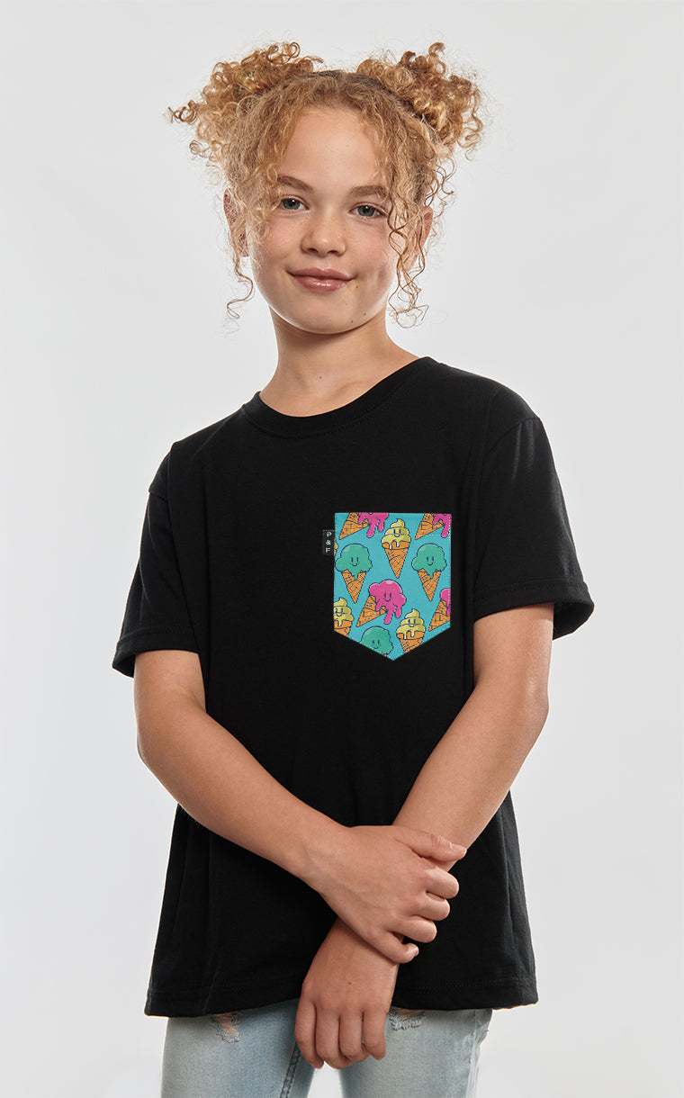 T-shirt à poche pour enfant avec poche Ice Ice Babies ^ 