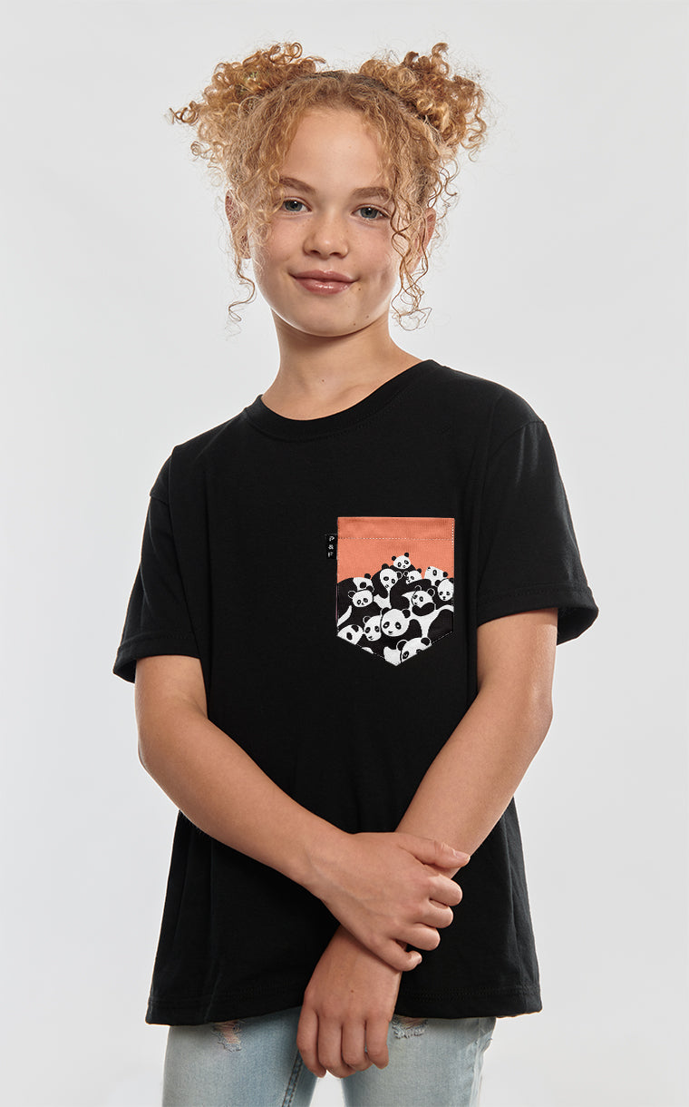 T-shirt à poche pour enfant avec poche Pandawan ^ 