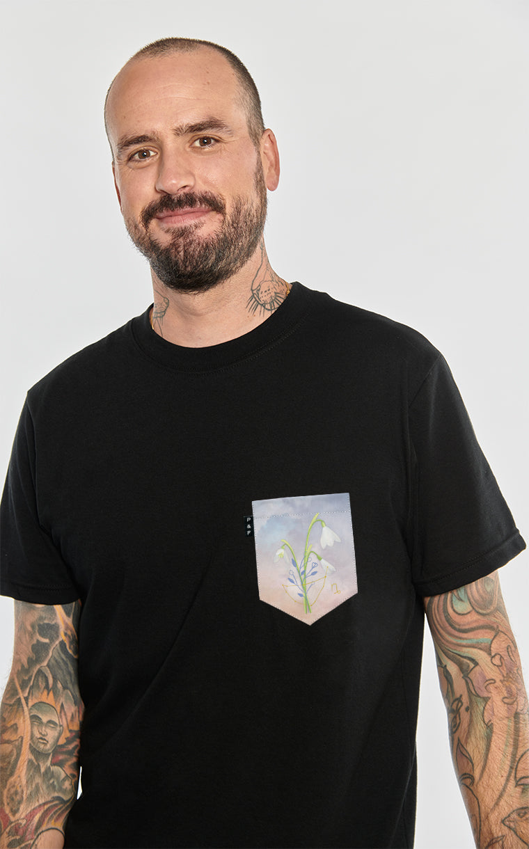 T-shirt à poche pour homme avec poche Capri Short ^ 