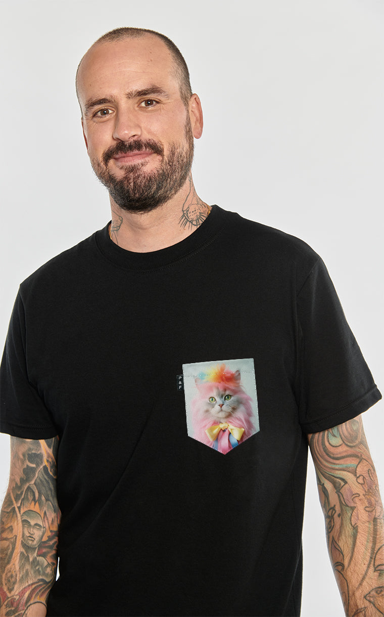 T-shirt à poche Chat va bien aller