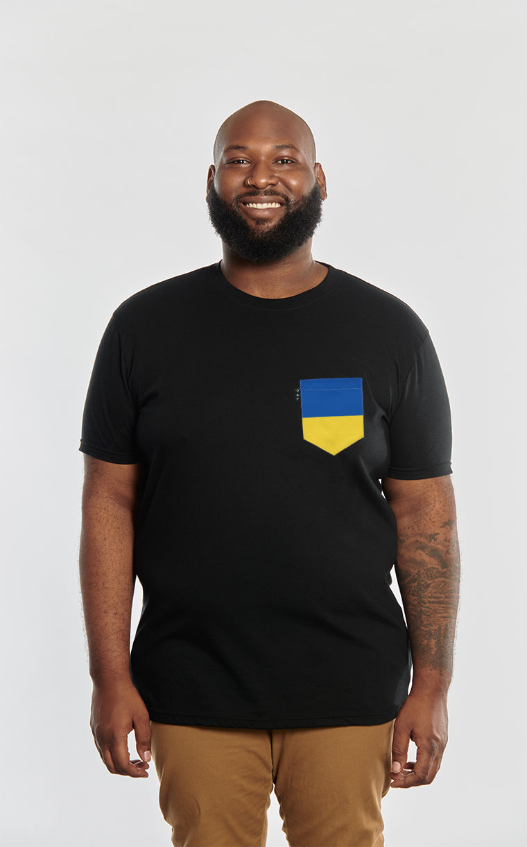 Couleurs de l Ukraine T shirt poche homme Poches Fils