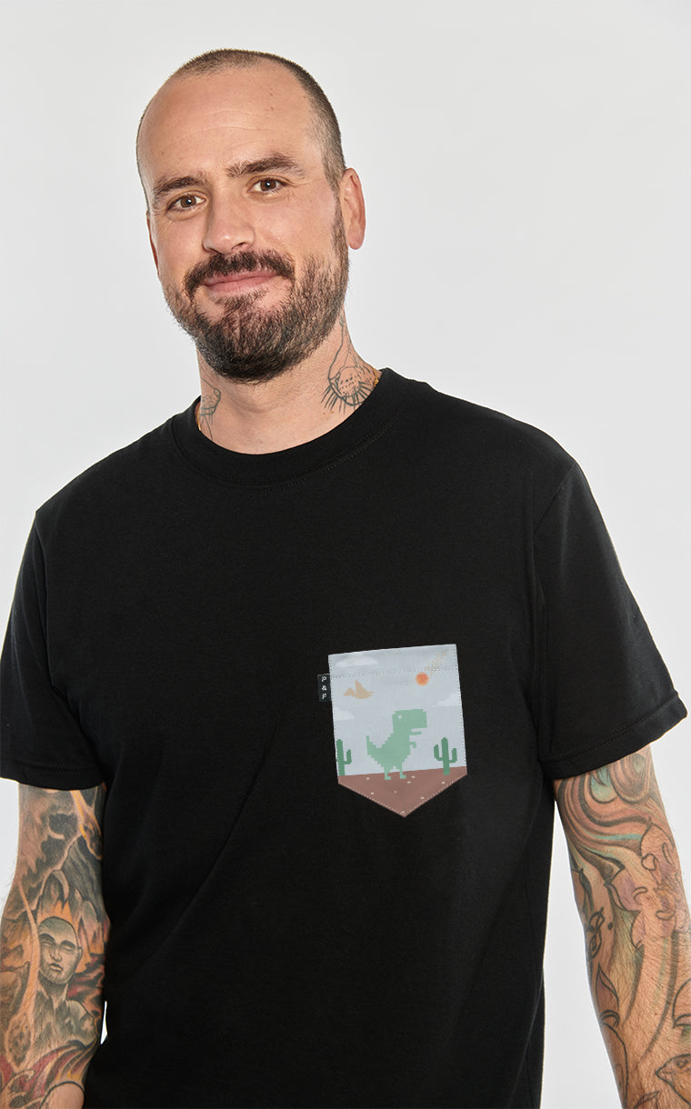 T-shirt à poche pour homme avec poche Dino Chouinard ^ 