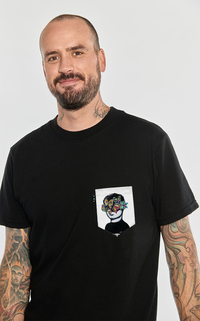 T-shirt à poche pour homme avec poche FND-garcon ^ 