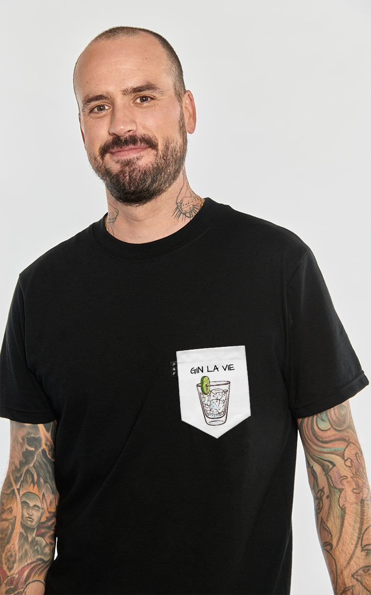 T-shirt à poche pour homme avec poche Yvon m'donner soif ^ 