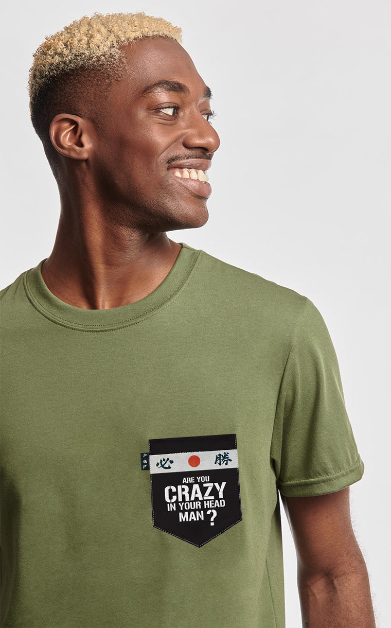 T-shirt à poche Are you crazy in the head