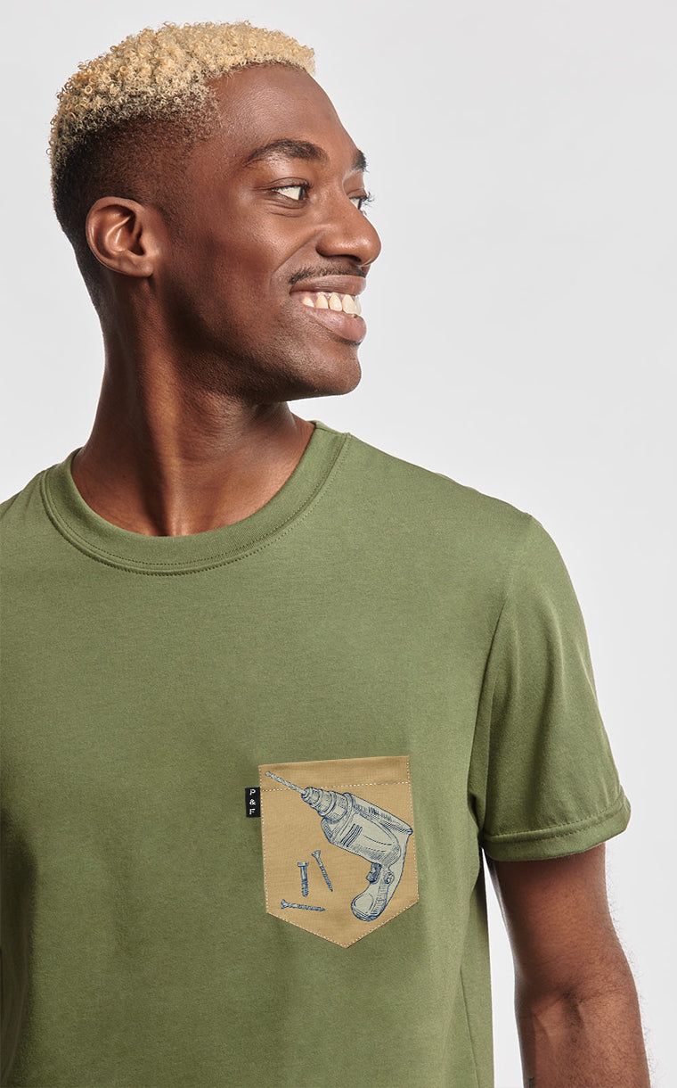 Pocket T-shirt With a drill