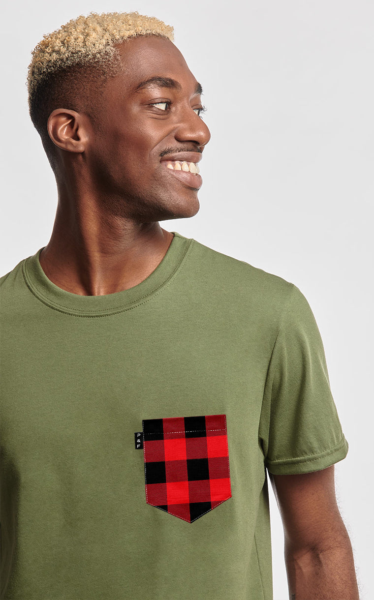 Kid's Plaid Pocket T-Shirt