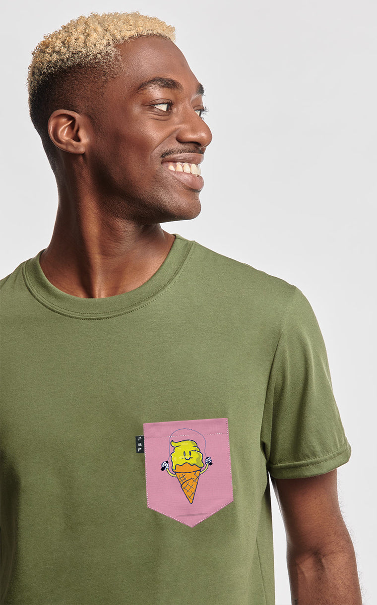 T-shirt à poche Crème glacée, limonade sucrée