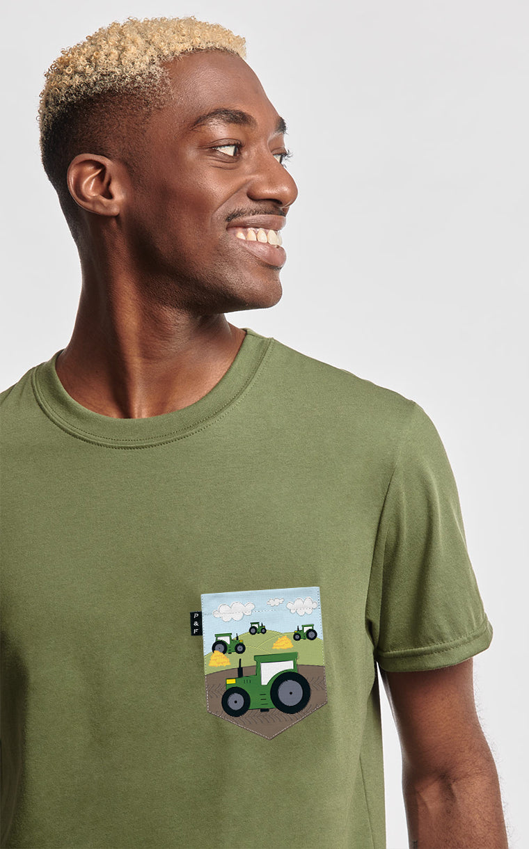 T-shirt à poche Misteur Tracteur