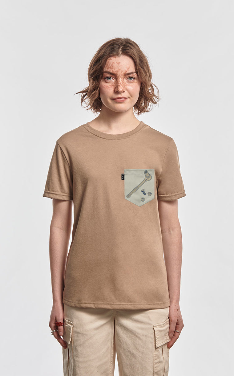 Boyfriend Fit Pocket T-Shirt With Ratchet