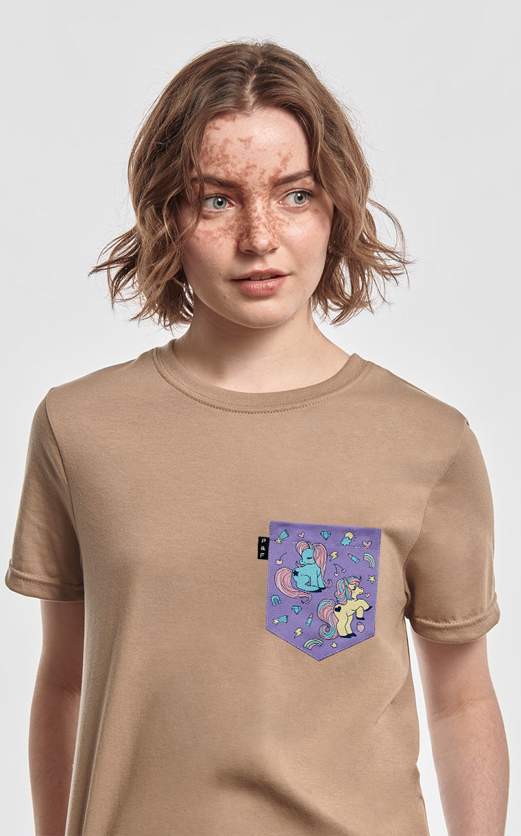 Boyfriend Fit T-Shirt with Butterfly Poop Pocket