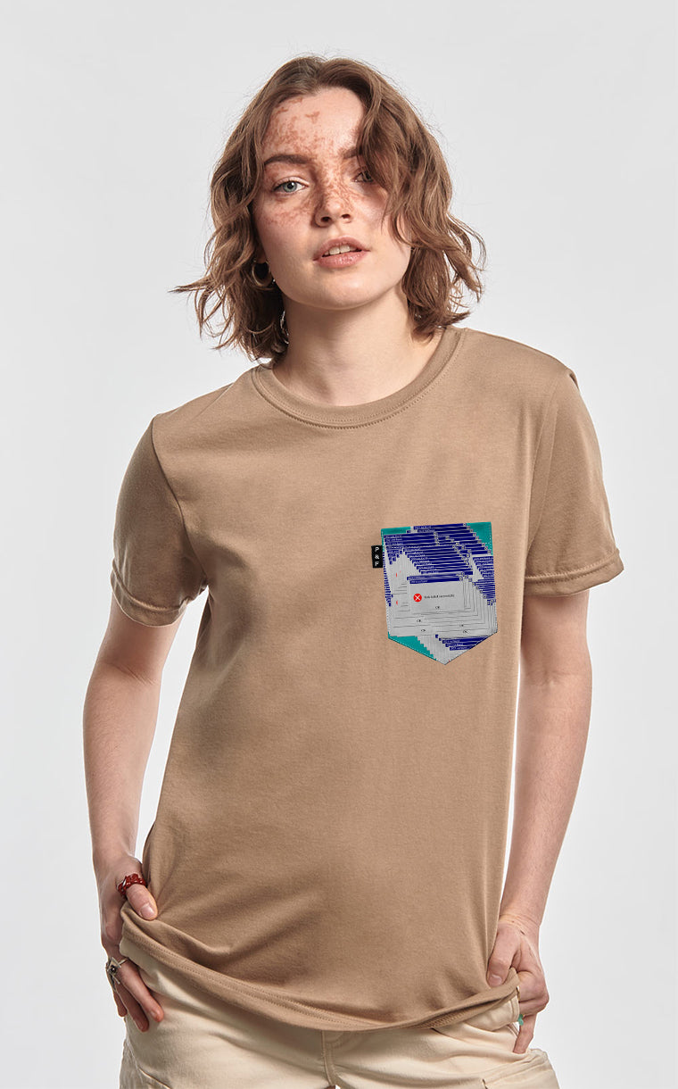 Boyfriend Fit T-Shirt with Pocket Ctrl+Alt+Del