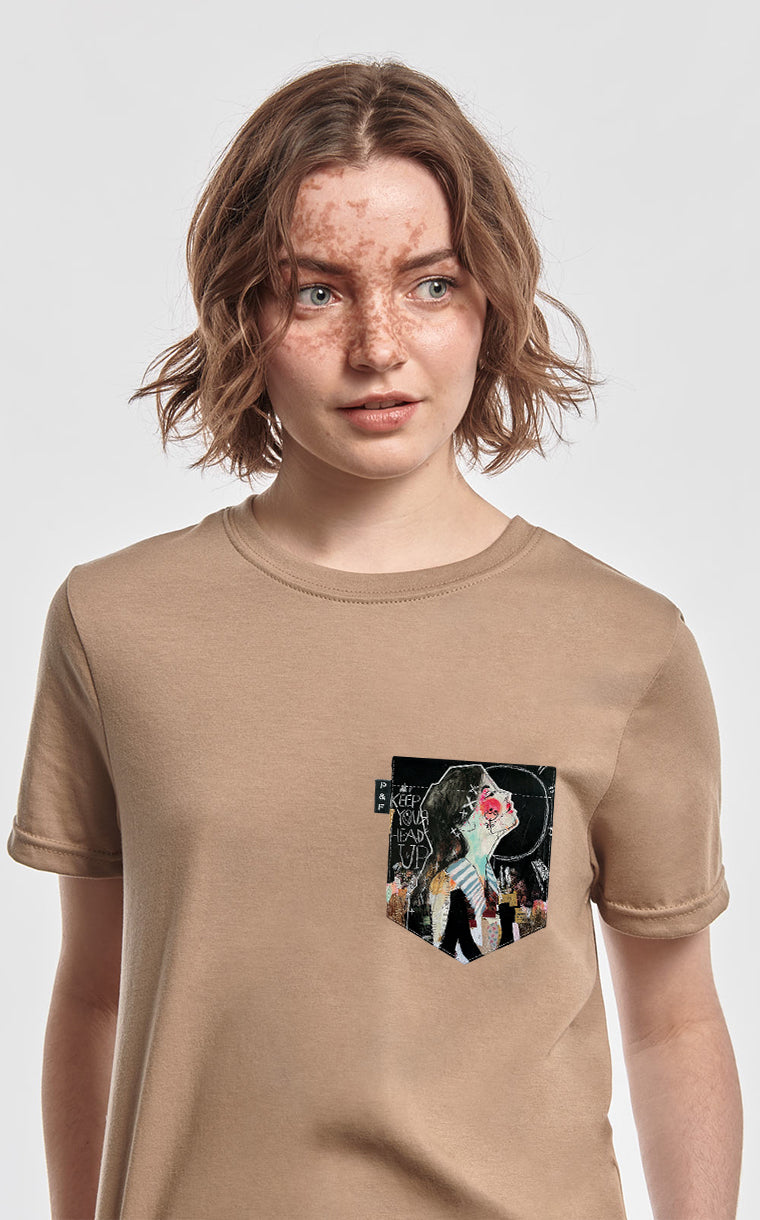 T-shirt coupe Boyfriend à poche Head up