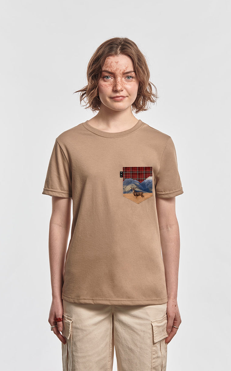 T-shirt coupe Boyfriend à poche pour femme avec poche Jean Cerf ^ 