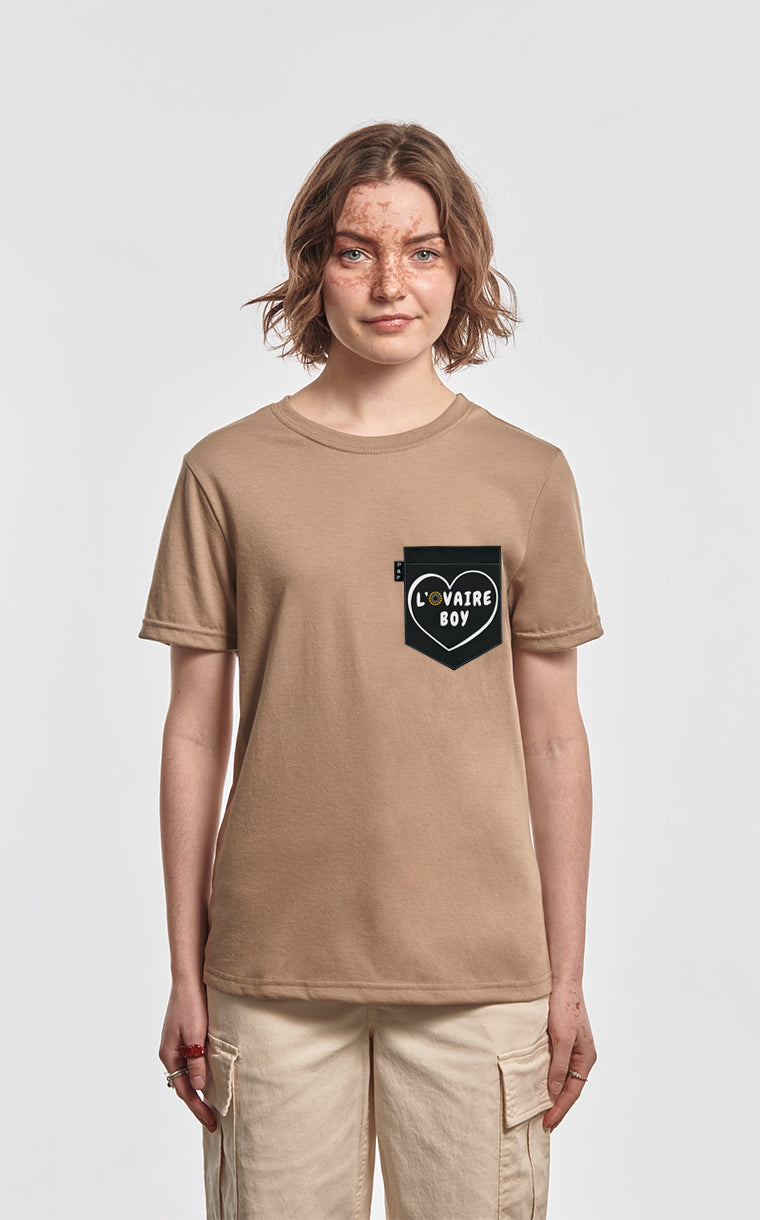 T-shirt coupe Boyfriend à poche L'ovaire boy noir