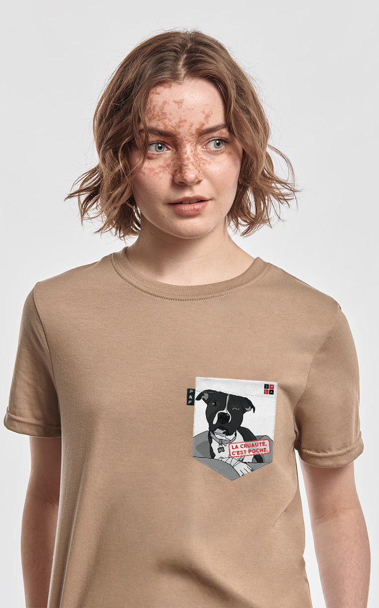 Boyfriend Fit Pocket T-Shirt Cruelty is a Pocket