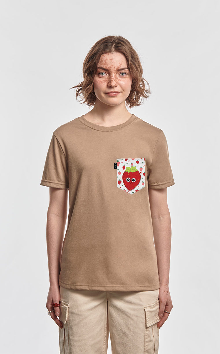 Marie-Antoinette Strawberry Boyfriend Pocket T-Shirt