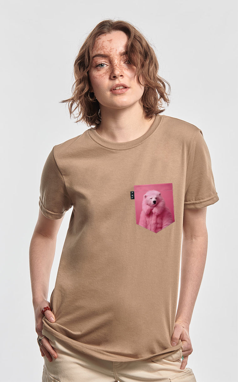 Polenciaga Bear Pocket Boyfriend T-Shirt