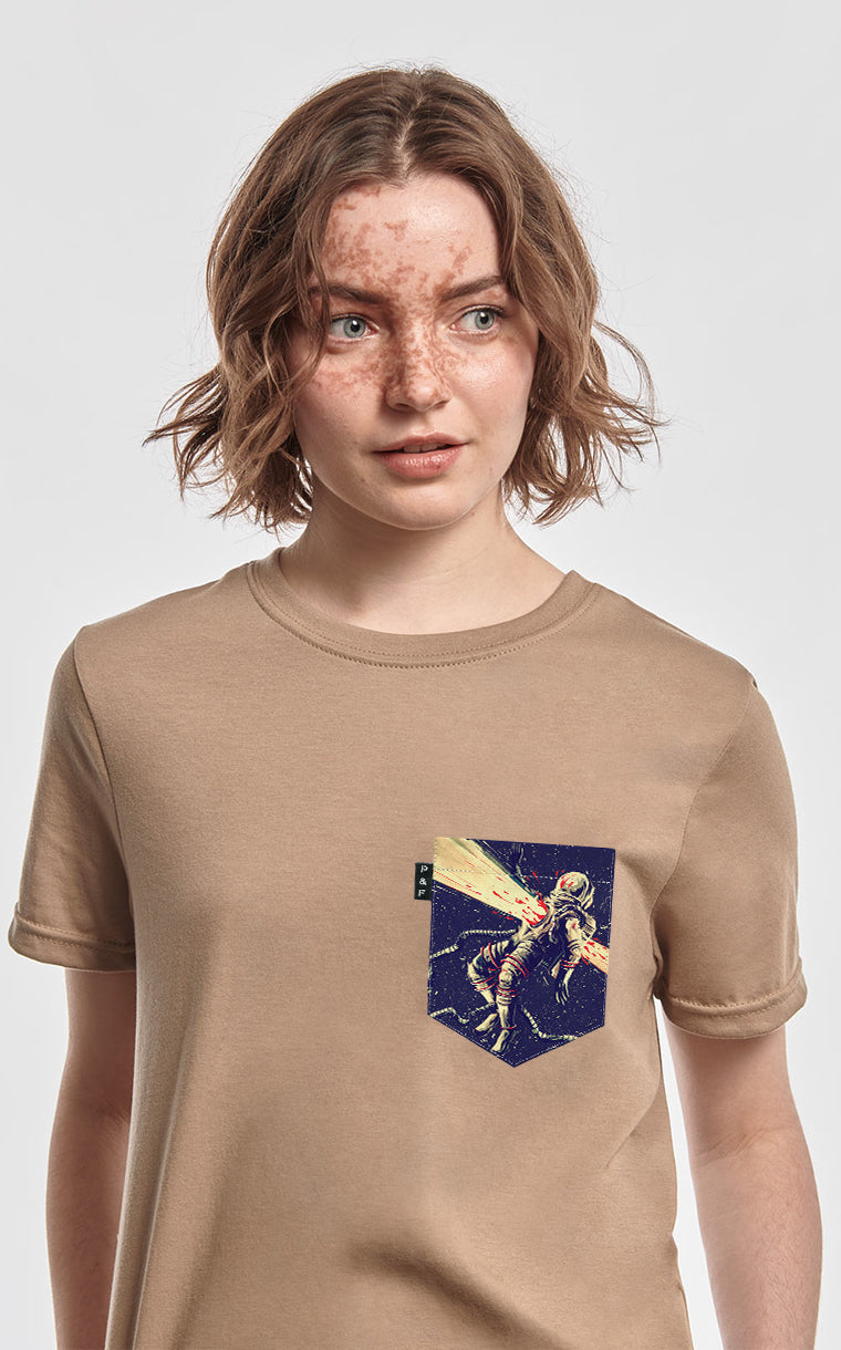 T-shirt coupe Boyfriend à poche Qu'espace