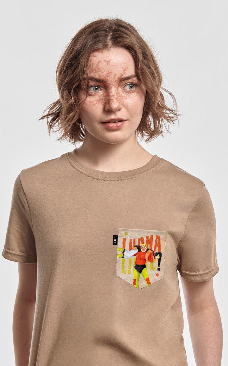 T-shirt coupe Boyfriend à poche pour femme avec poche Ric Flair ^ 