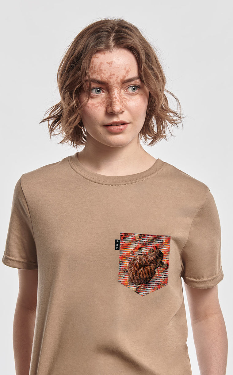 T-shirt coupe Boyfriend à poche Sul charcoal