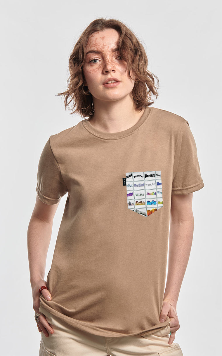 T-shirt coupe Boyfriend à poche Word Art Battle