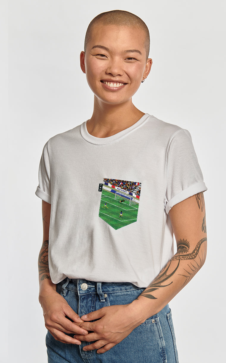 Boyfriend cut T-shirt with pocket Allez les Bleus!