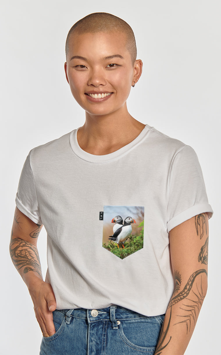 Hey Puffin-na Boyfriend Pocket T-Shirt