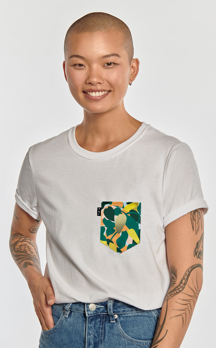 T-shirt coupe Boyfriend à poche pour femme avec poche Les Îles Spritz ^ 