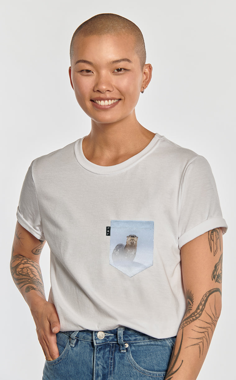 T-shirt coupe Boyfriend à poche Loutre and larry adjust