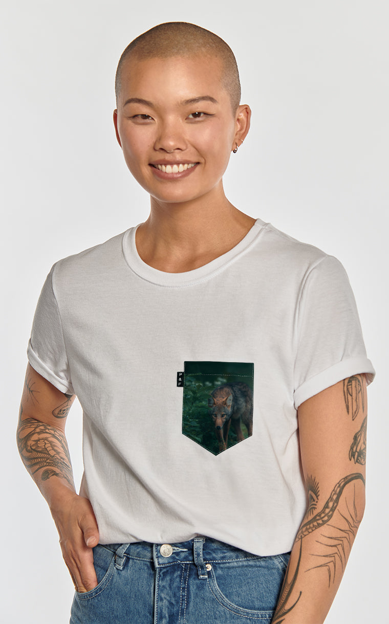 T-shirt coupe Boyfriend à poche pour femme avec poche Ne pas flater ^ 