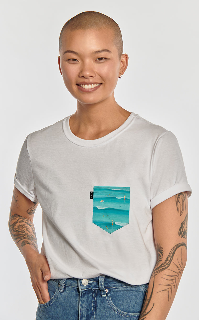 T-shirt coupe Boyfriend à poche pour femme avec poche Swell Meilleur ^ 