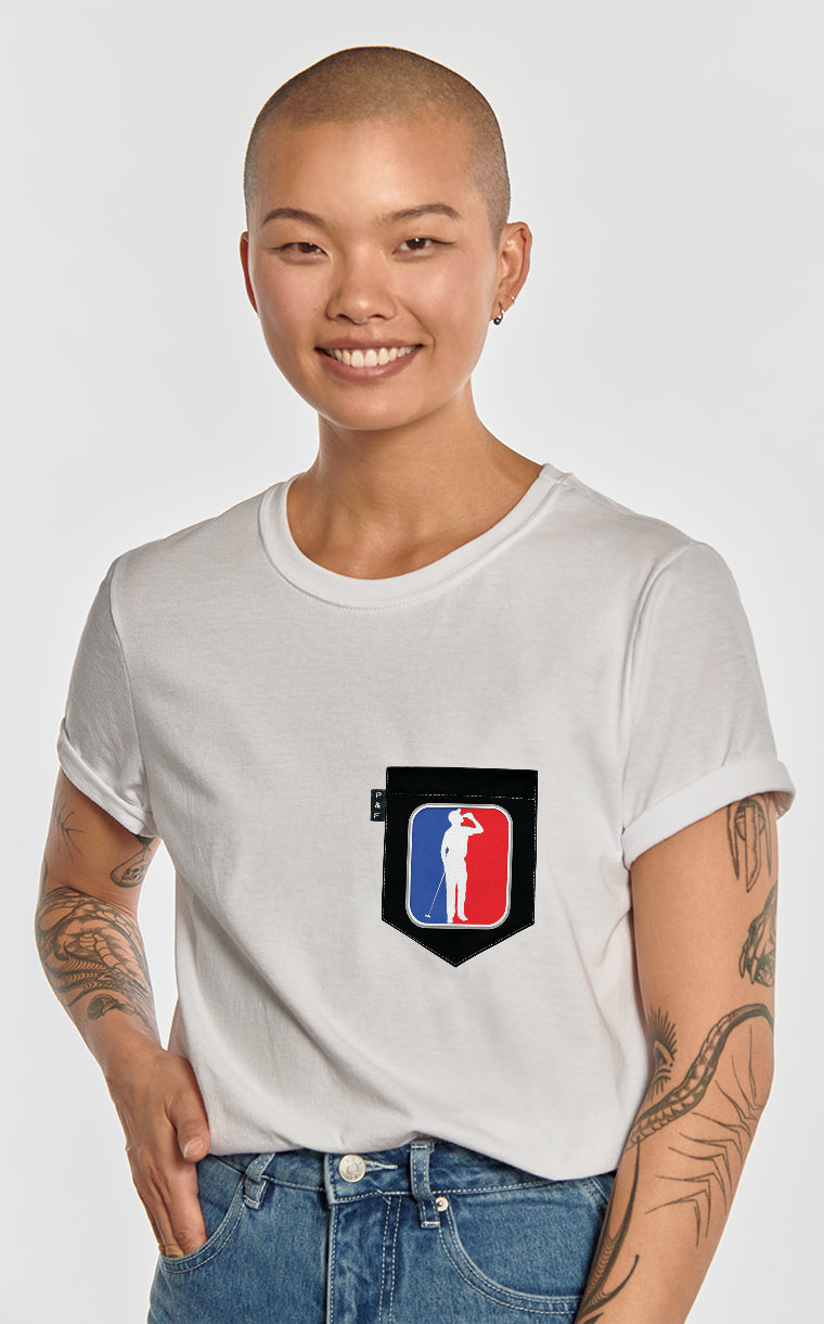 T-shirt coupe Boyfriend à poche pour femme avec poche Twisted Tee ^ 