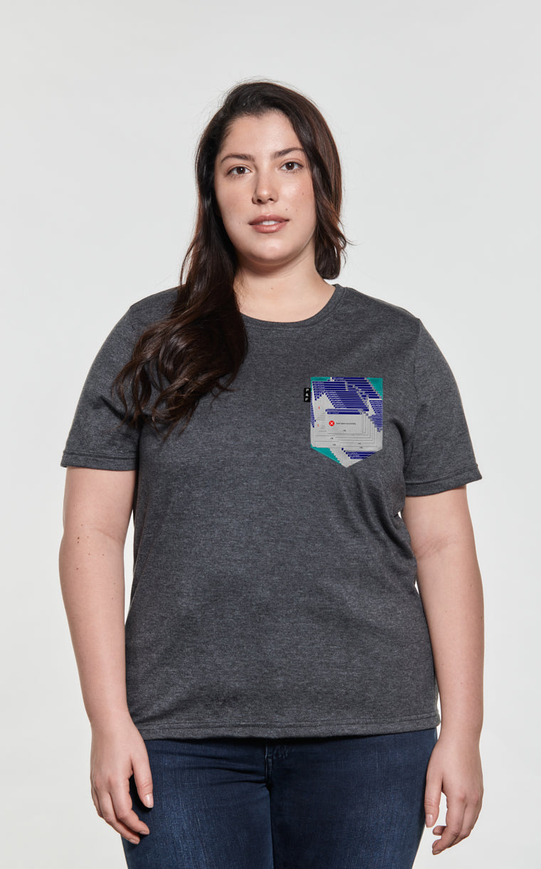 Boyfriend Fit T-Shirt with Pocket Ctrl+Alt+Del