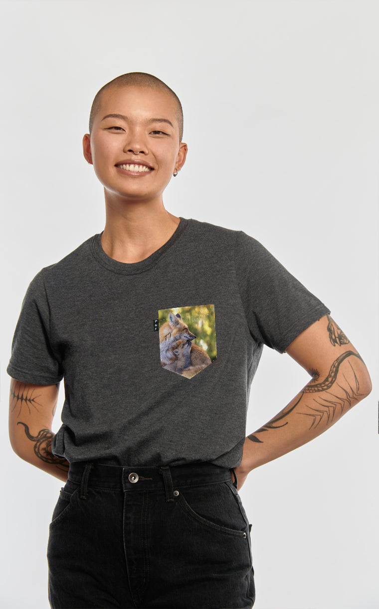 T-shirt coupe Boyfriend à poche pour femme avec poche Doux comme un regard ^ 