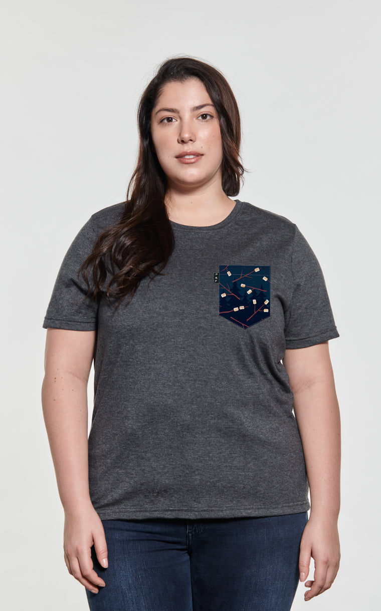 Marshmallow Grain Boyfriend Pocket T-Shirt