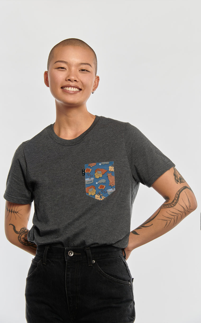 Hippo Family Pocket Boyfriend Fit T-Shirt