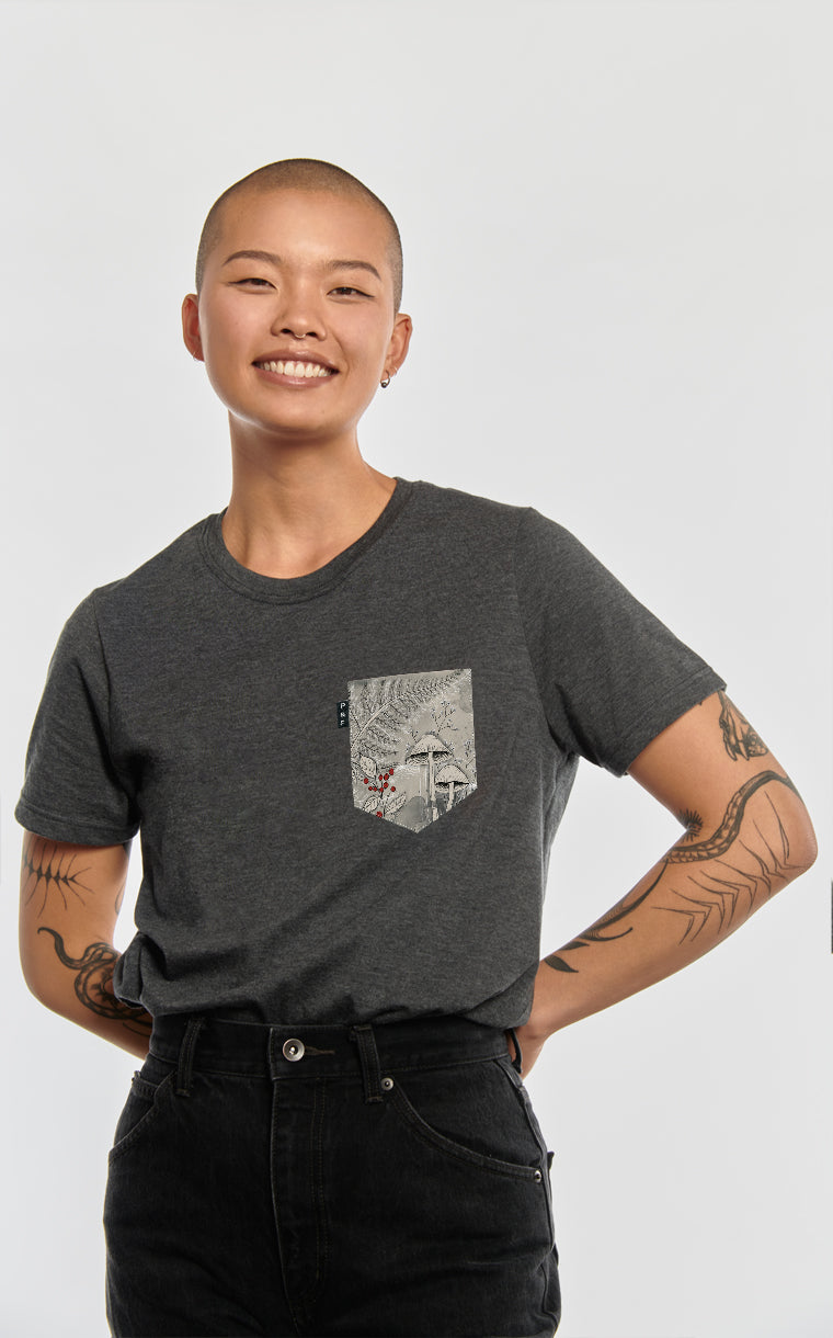 T-shirt coupe Boyfriend à poche pour femme avec poche Love you so Mush ^ 