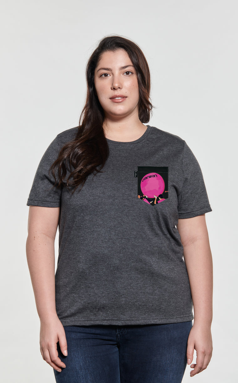 T-shirt coupe Boyfriend à poche Omnikin ROSE