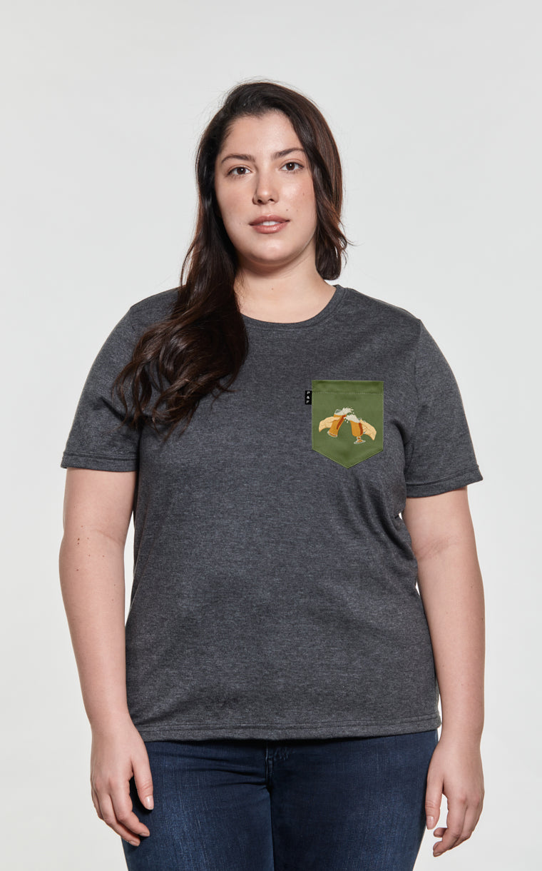 Boyfriend Fit Pocket T-Shirt One Pint Left