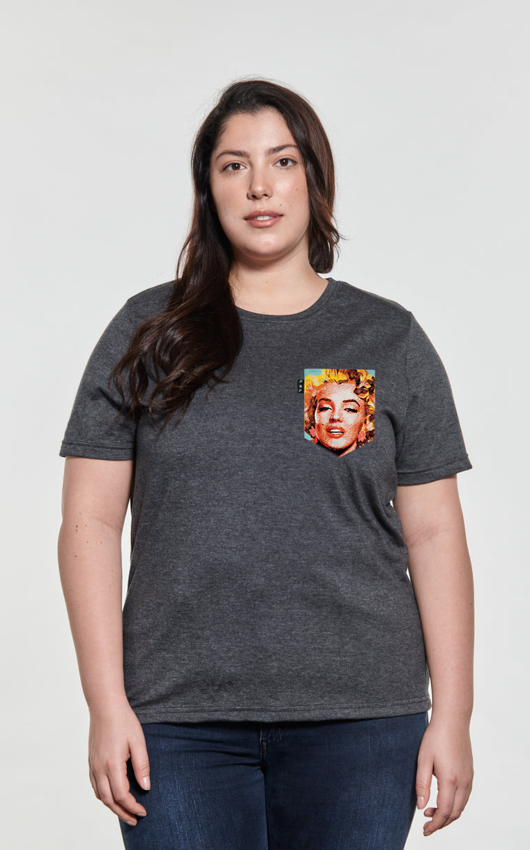 T-shirt coupe Boyfriend à poche Tout le monde aime Marilyn