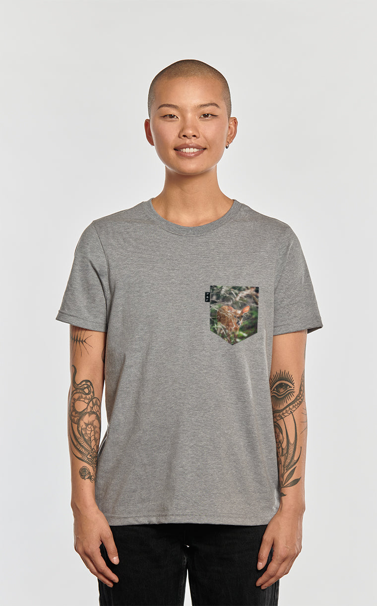 T-shirt coupe Boyfriend à poche Bambi