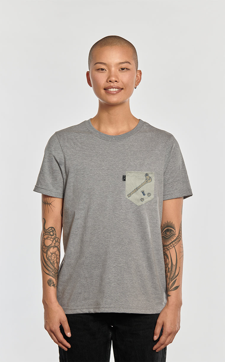 Boyfriend Fit Pocket T-Shirt With Ratchet