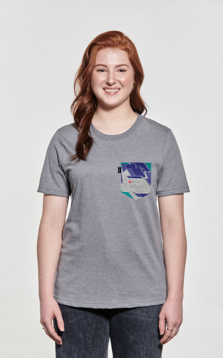 Boyfriend Fit T-Shirt with Pocket Ctrl+Alt+Del