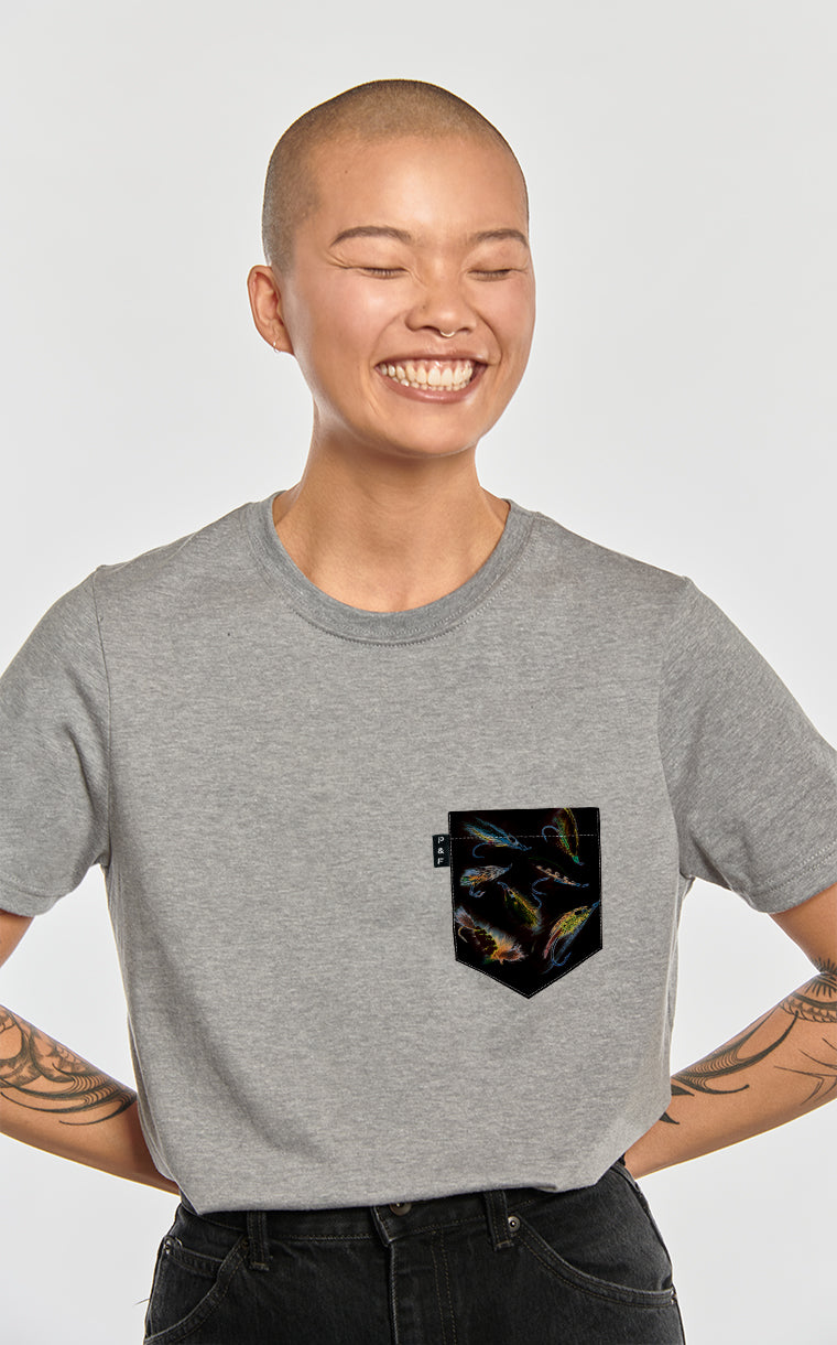 Boyfriend Fit Pocket T-Shirt Fly Water