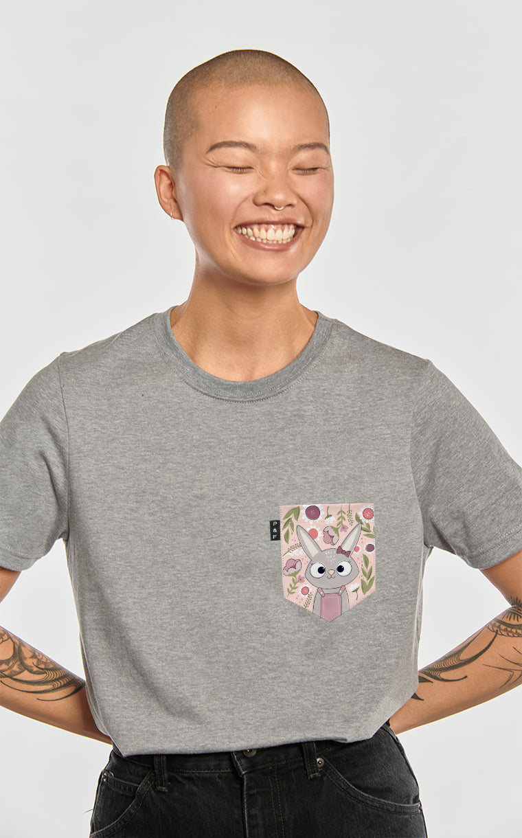 Daisy Rabbit Boyfriend Pocket T-Shirt